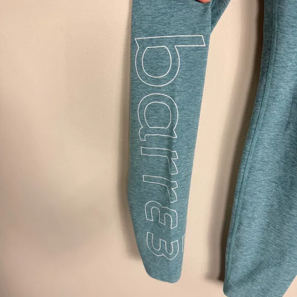 Beyond Yoga x Barre3 Heathered Teal High Waisted Leggings Womens Large USA Made - Image 4
