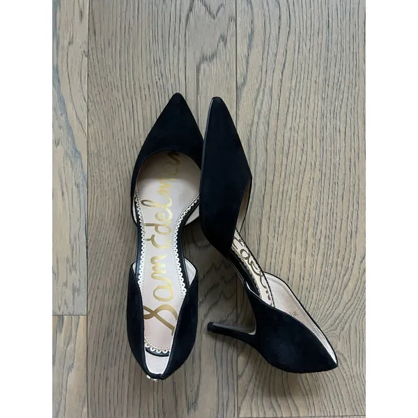 Sam Edelman Jaina d'Orsay Pump Pointed Toe Women's Black Suede Size 7 - Image 3
