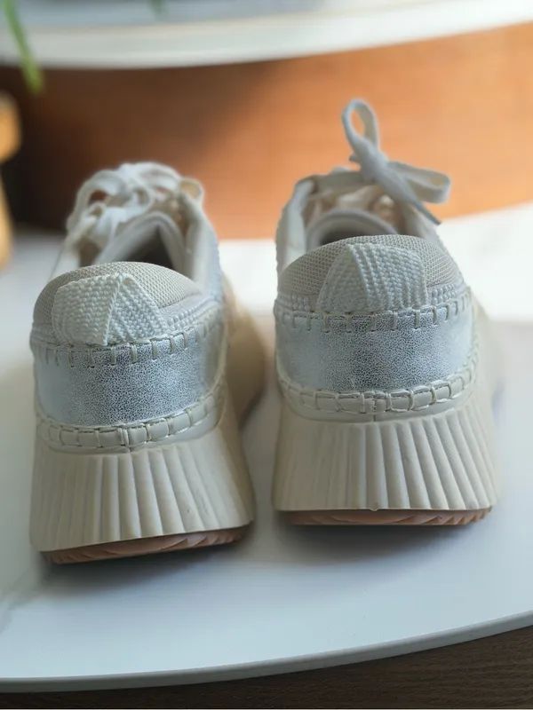 Mi.iM California White Pearl Platform Sneakers Women’s Size 9 New Without Box - Image 4
