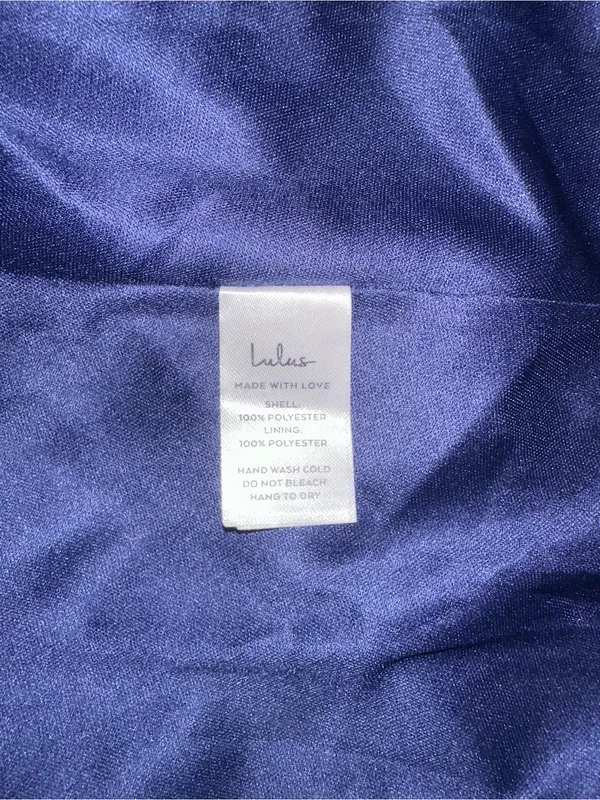 Lulu's Stunning Favorite Navy Floral High-Low Ruffle V-Neck Dress LARGE - Image 6