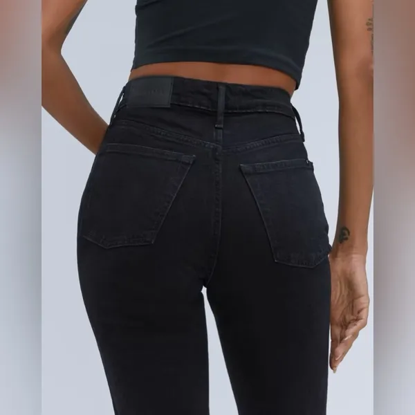 Everlane‎ The Original Cheeky Jean in Black Size 26 Crop - Image 4