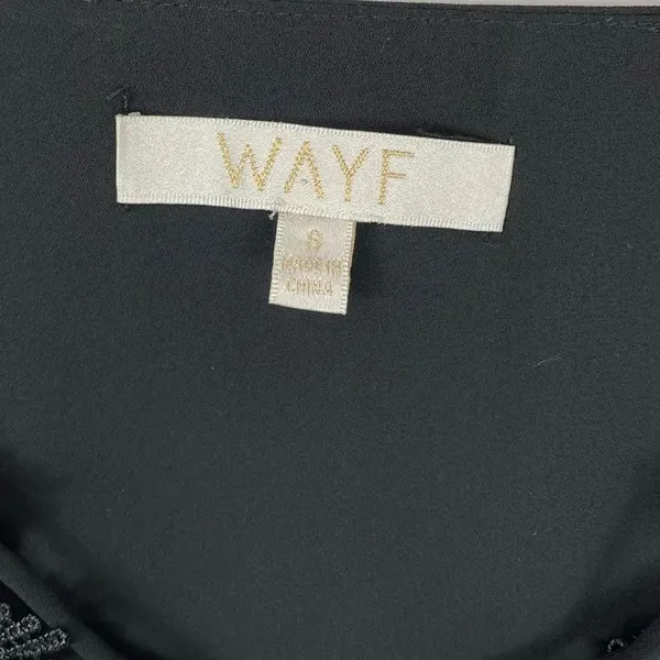 WAYF Lace up Black Camisole Size Small - Image 8