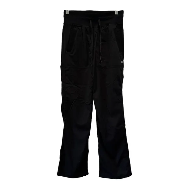 Lululemon dance Studio Pants‎ lounge Black High Rise Wide Leg Women Size 4 - Image 2