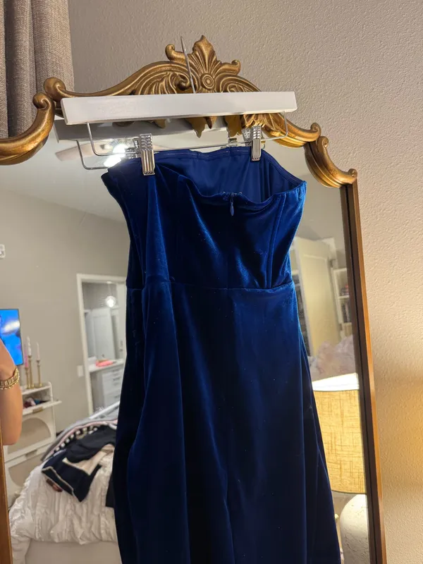 Blue Velvet Lulus Dress - Image 2