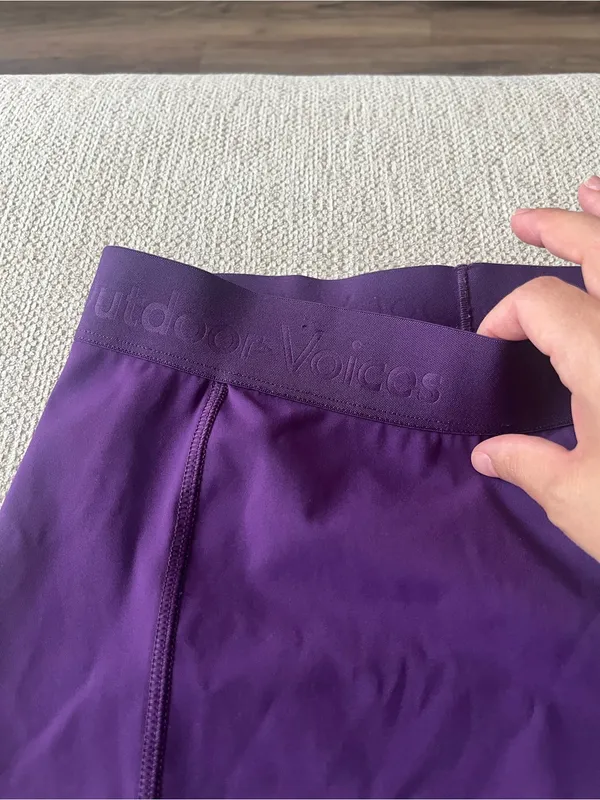 Outdoor Voices Womens‎ Small Zoom 1.5 Bloomer Shorts Acai Purple Stretch - Image 3
