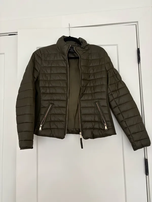 Love Tree Olive Green Fitted Puffer Jacket - Image 3