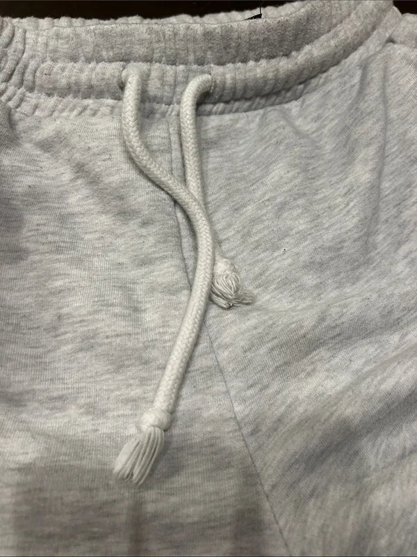 H&M Light Heather Gray Athletic Drawstring Shorts - Image 3