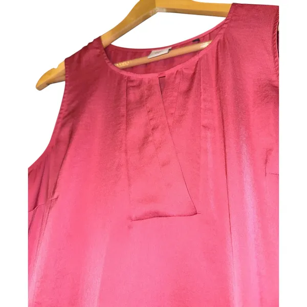 Cabi Keyhole Sleeveless Top Women's Medium Satin Pink Work Career Flowy Soft‎ - Image 2