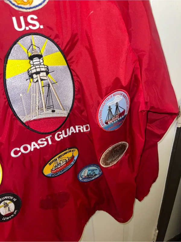 Wearguard U.S. Coast Guard Red Men’s Lightweight Coach Jacket - Size Medium - Image 6