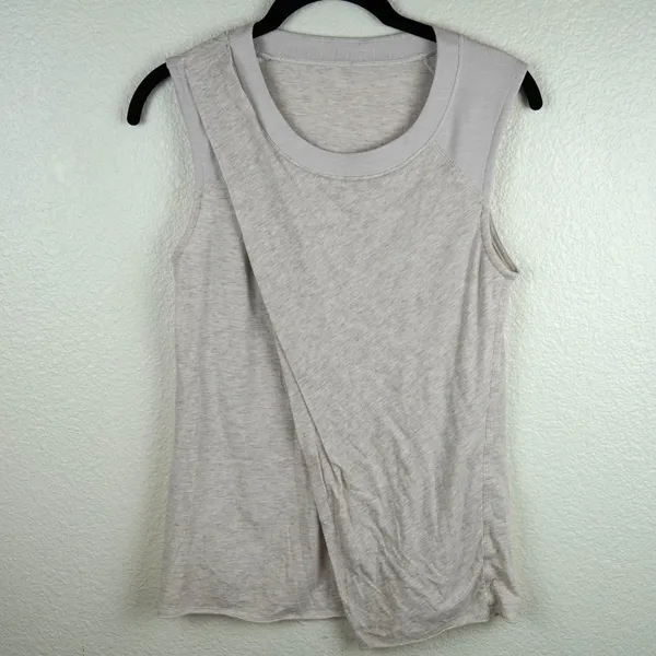Lululemon Asymmetrical‎ Hem Tank Top To Class Tee In Heathered Dune Size S - Image 2