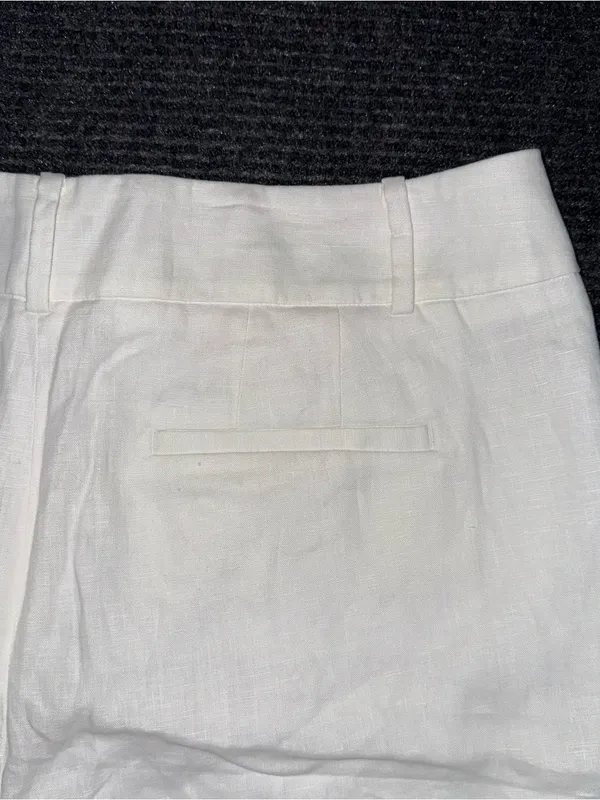 Talbots NWT Linen Pleated Bermuda Shorts Lined Coastal Resort Women's 14 White - Image 4