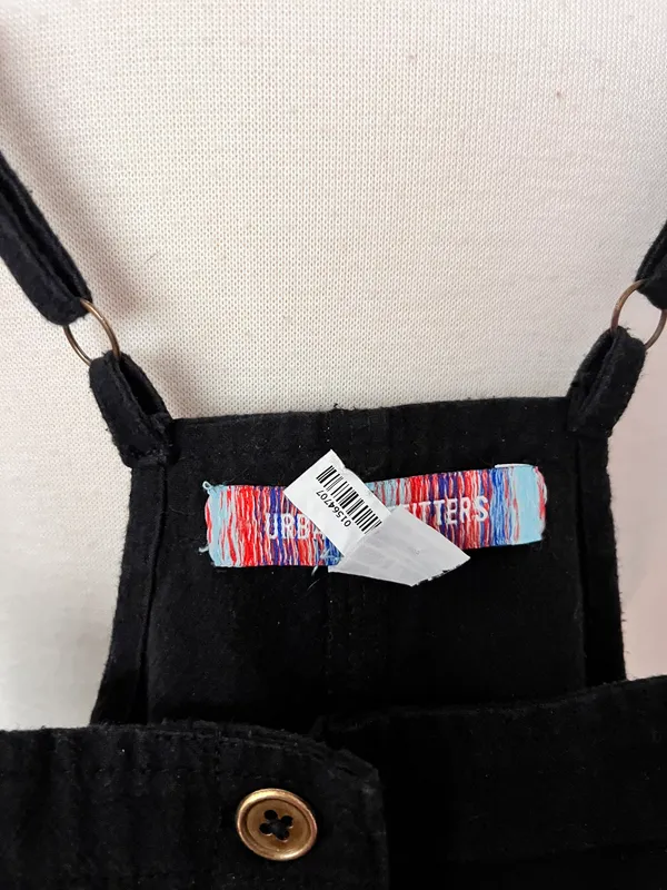 Urban Outfitters Black Overalls. Size XS - Image 3