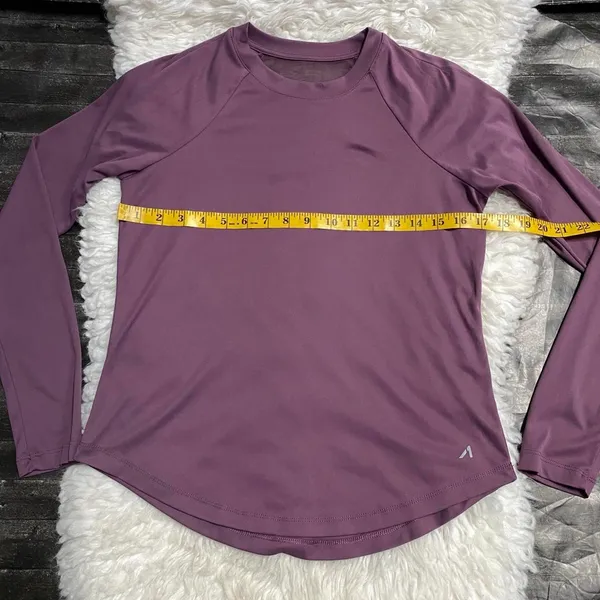 Al1ve Activewear Top Plum Ash Purple Mesh Panel Long Sleeve Pullover - Image 7