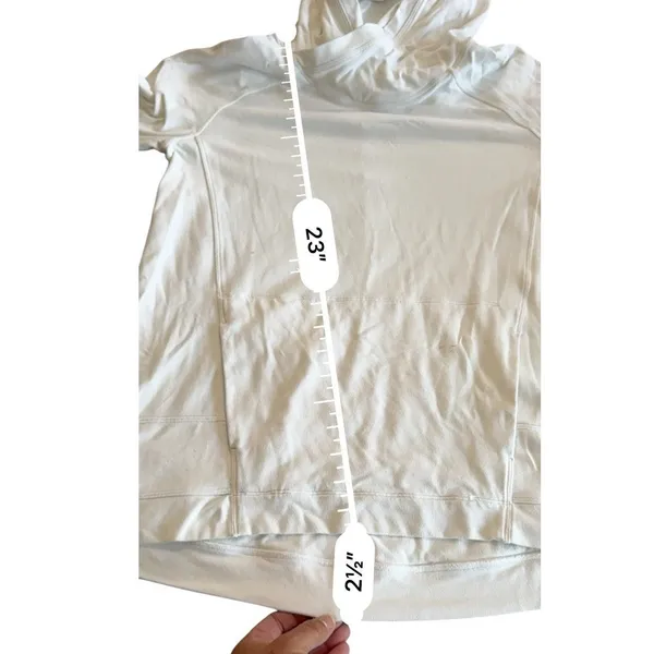 Lululemon Starting Place Hoodie White Rulu Fleece Full Zip Jacket Womens Size 6 - Image 9