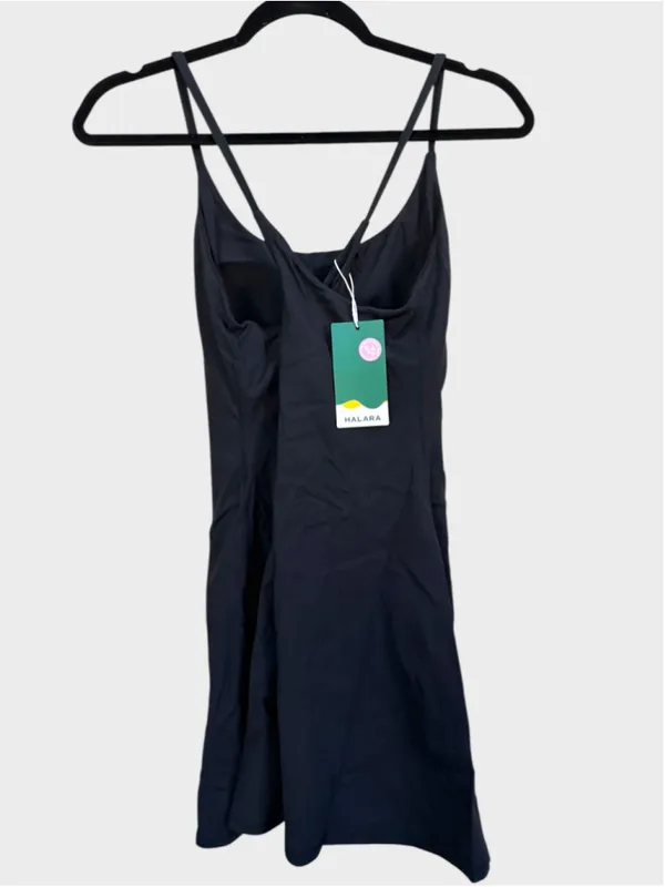 Size M Halara Softlyzero Plush Backless Active Dress Black - Image 2
