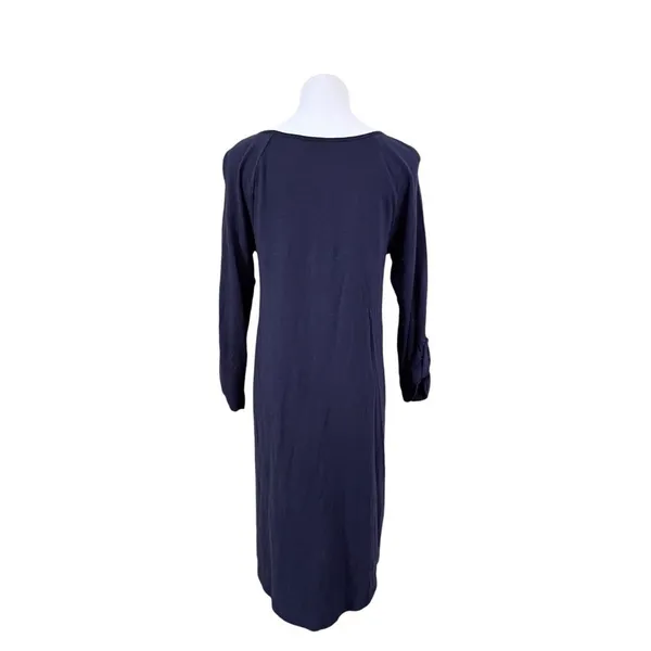 Lilly Pulitzer‎ 26198 Surfcrest Swing Dress MEDIUM Modal Cotton Tab Sleeves Navy - Image 5