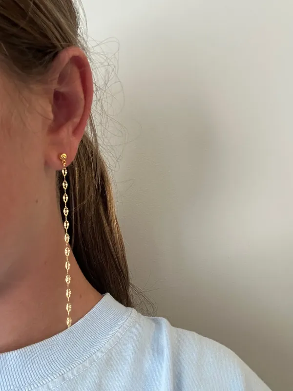 Chain duster earrings 18k gold - Image 3