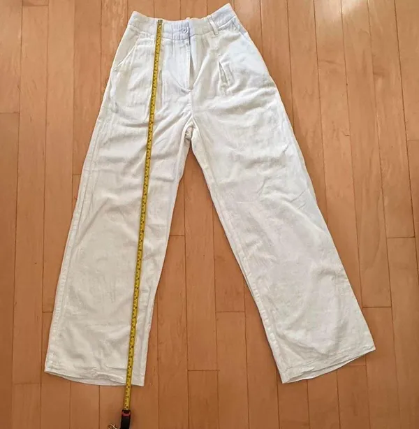 Princess Polly Sofi natural white cotton pants - Image 3