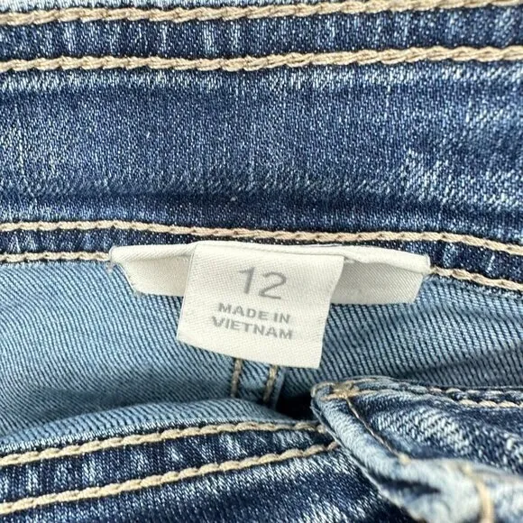 Denim Jean Skirt‎ Retro Y2K Style Button Front Midi Length Liz Claiborne Size 12 - Image 6