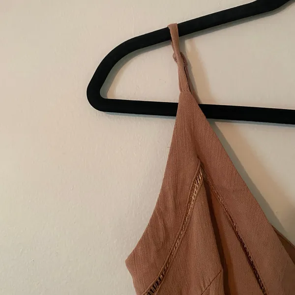 Free People Intimately Dylan Brown Pink Bodycon Mini Dress Strappy Women size XS - Image 4