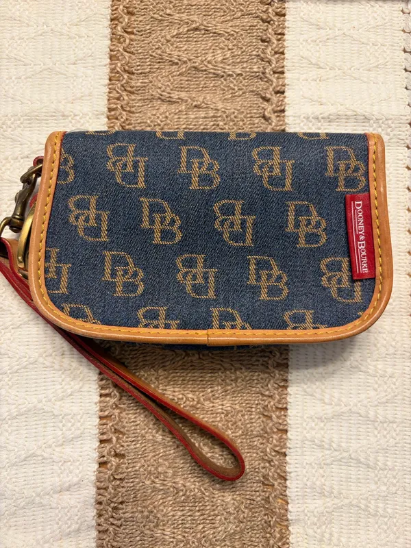 Dooney & Bourke Denim Logo Wristlet - Image 3