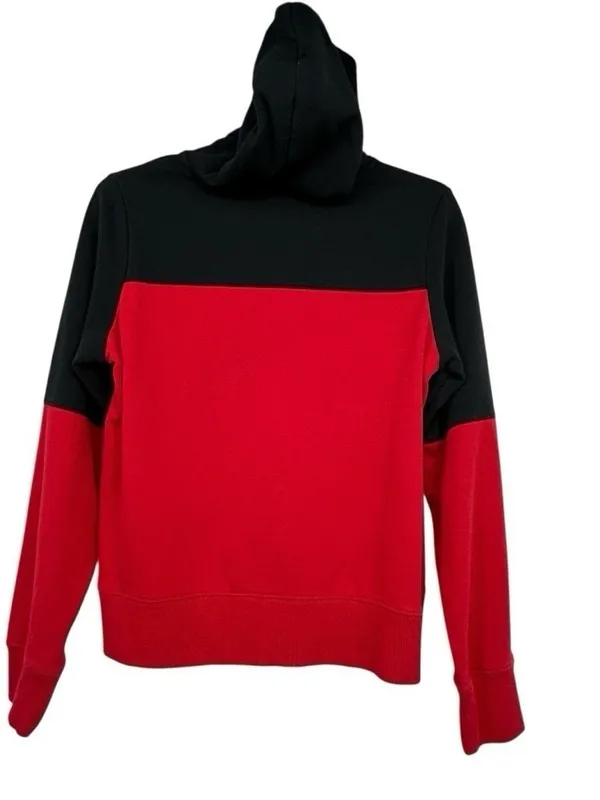 The North Face Women’s M Red Black Fleece Logo Hoodie Pullover NF0A3X75 - Image 7