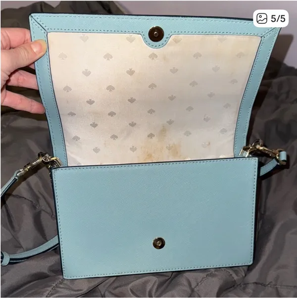 Kate Spade Light Blue Crossbody Purse - Image 5