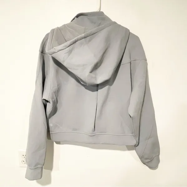 LULULEMON ATHLETICA‎ Rogue Renegade Zip Hoodie in Rhino Grey Size 12 - Image 5