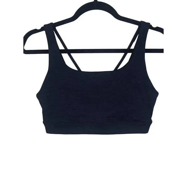 Athleta Activewear Criss Cross Spaghetti Straps Back Sports Bra S Charcoal Grey - Image 13