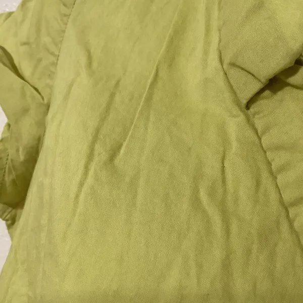 Vintage Y2K Green Fairycore Cottagecore Fairy Ruffle Cotton Button Up‎ Top Sz 10 - Image 5