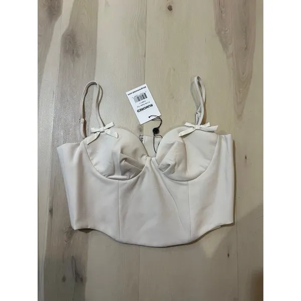 Anthropologie NWT Rumored Women Large Corset Top Coquette Vintage Quiet Luxury - Image 6