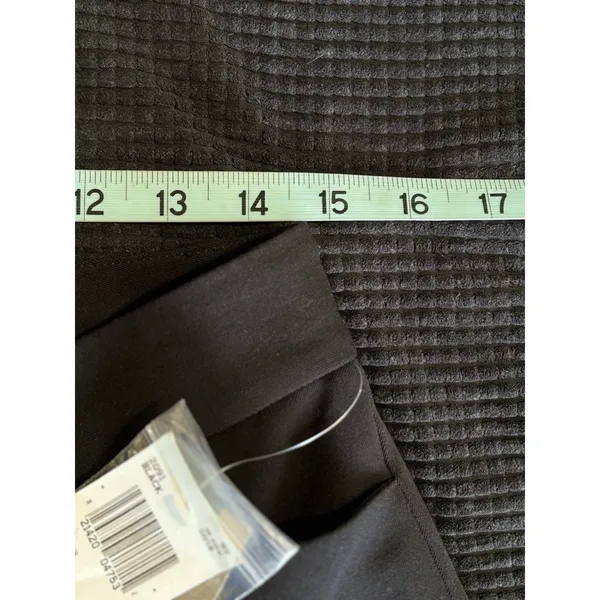 H & W‎ Straight Black Trouser Pants NWT Mid Rise Zip/Slide Hooks Pockets Size 12 - Image 8