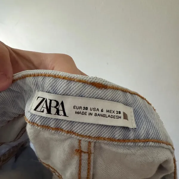 Zara High Rise Distressed‎ Jean Shorts - Image 4