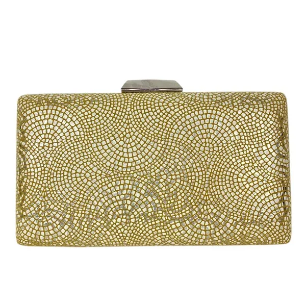 SONDRA ROBERTS Metallic Etched Box Clutch - Image 3