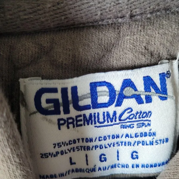 Gildan Size Large Gray Wisconsin Hoodie - Image 3