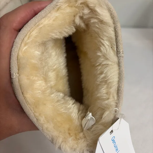Time And Tru Women’s New! Beige Suede Platform Cozy Winter Boots Size 8 - Image 6