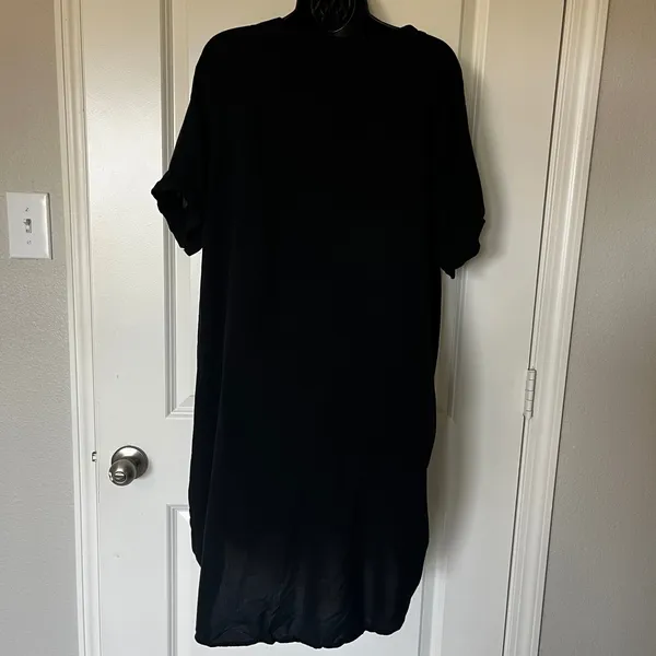 Women's H&M Black Shift Dress Short Sleeve Size 12 - Image 3