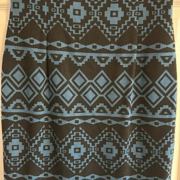 Tahari by ASL Blue & Black Shapes Short-sleeve Dress - Image 2