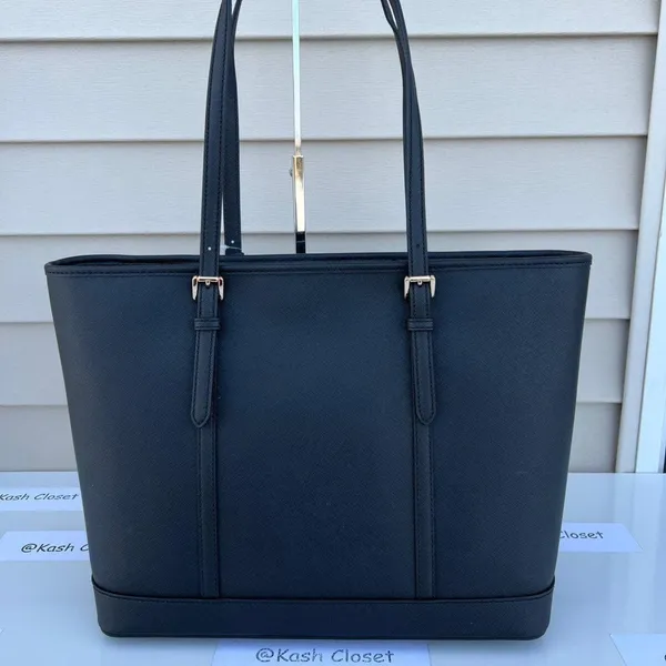 Michael Kors Black Jet Set Travel Large Tote - Image 4