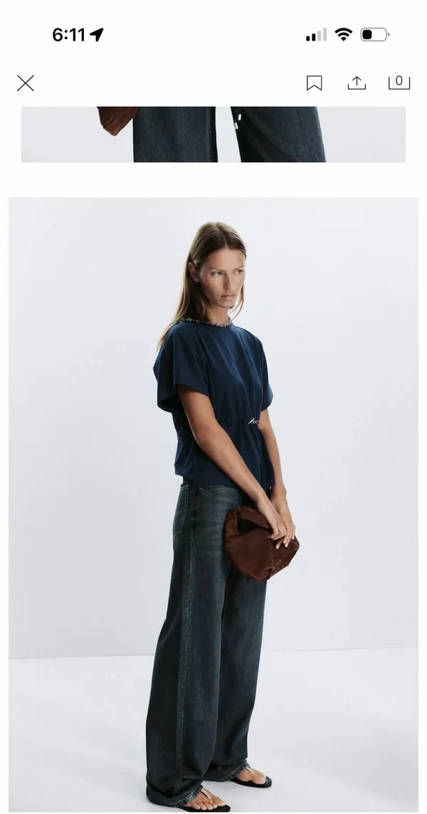 ZARA Cinch Waist Top - Image 3