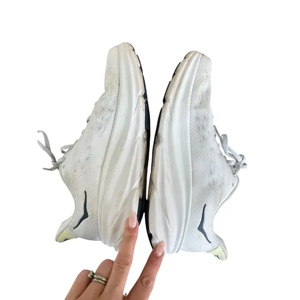 HOKA Clifton 9 Women’s 10.5 B White Running Walking Shoes Sneakers Gym Sneakers - Image 7