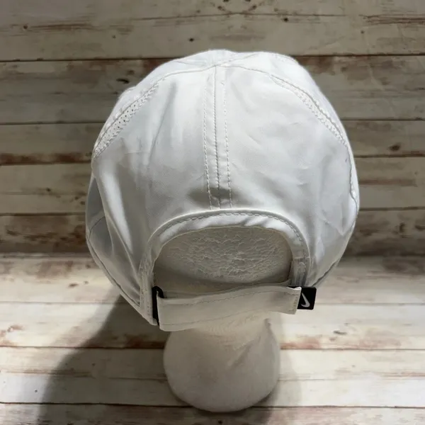 Nike Dri-Fit Featherlight Performance Hat Cap White One-Size Unstructured - Image 3