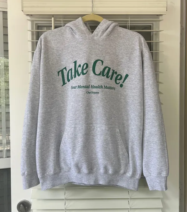 OurSeasns Take Care Hoodie Gray Size L - Image 2