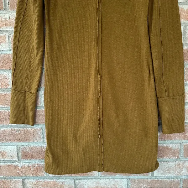 We The Free Gia Cardigan Dress Brown Button Up Thermal Women’s Medium Multiwear - Image 11