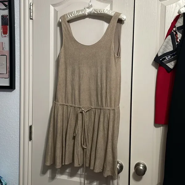 NWT Free‎ People Movement Faux Micro Suede Mini Dress Preppy Minimalist Granola - Image 2