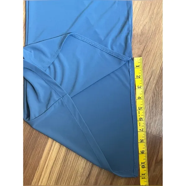 Zara Blue High-Waisted Wide-Leg Pants with Side Slits - Size S - Image 8