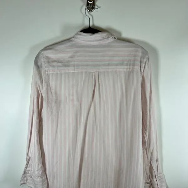Victoria's‎ Secret Pink White Striped Cotton Sleep Shirt Nightgown Womens Large - Image 9