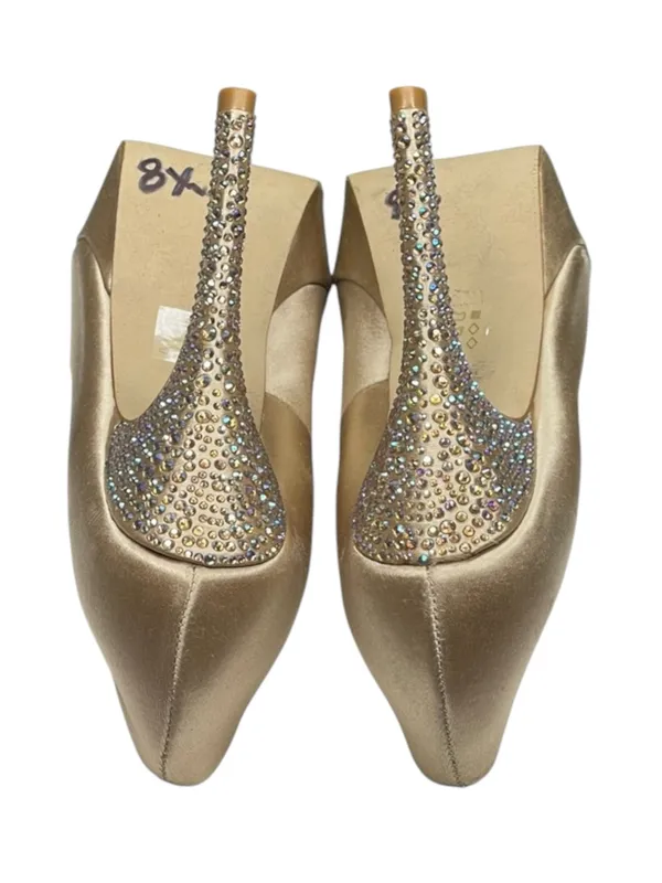Steve Madden ☀︎︎ Partyy-R Glitter Crystal Platform Stilettos Pumps ☀︎︎ Champagne - Image 12