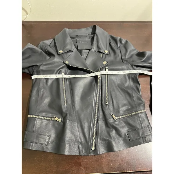 Rawtus Japanese Designer Goatskin Leather Moto Jacket Black 40 M - Image 9