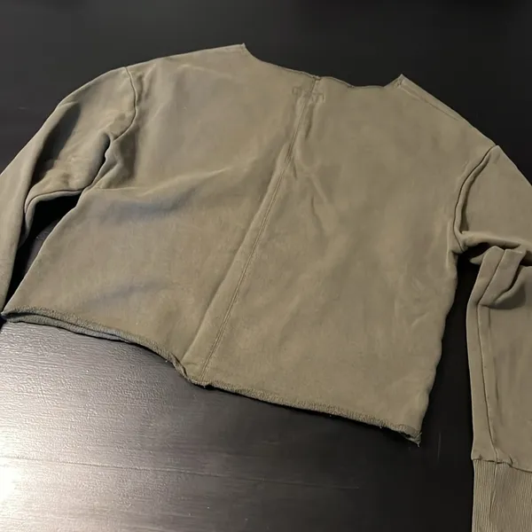Fundamental Coast Women‎ Performance Crop Sweatshirt Olive Green Small - Image 4